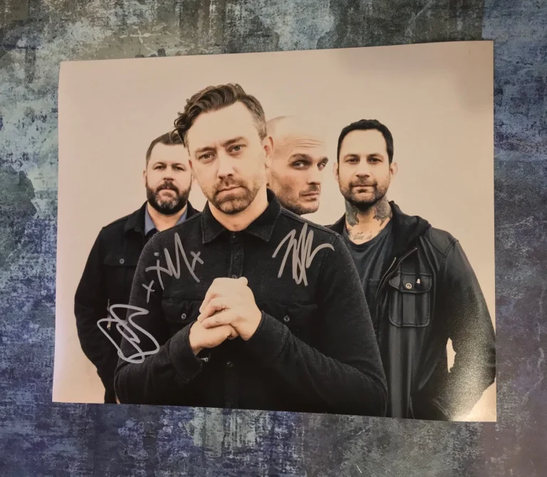 Tim McIlrath x3 GFA Band RISE AGAINST Foto Autografata 11x14