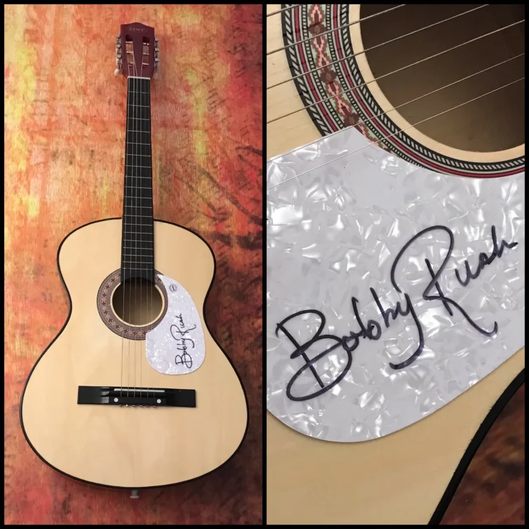 GFA Rawer than Raw Dust My Broom BOBBY RUSH Chitarra Acustica Autografata B1 COA