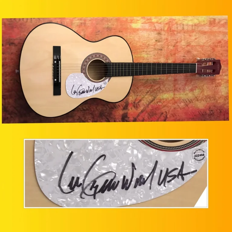 GFA God Bless Il U.S.A.Singer Lee Greenwood Firmato Acustica Chitarra L1 COA