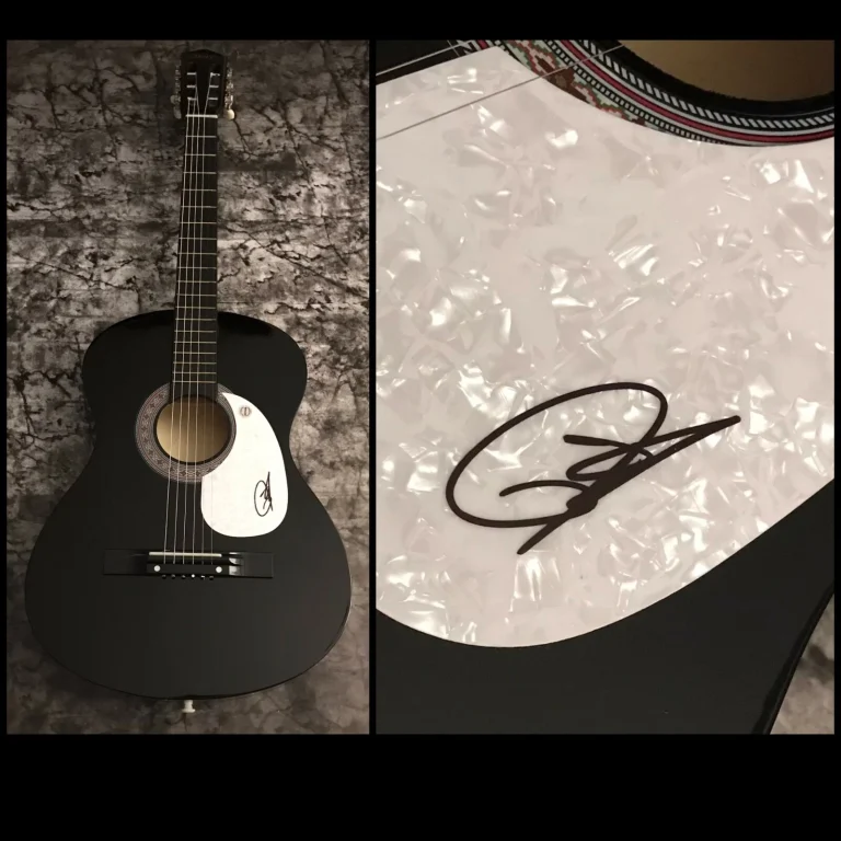 GFA Chiaro Di Un Notte Paese Stella Dustin Lynch Firmato Acustica Chitarra D3