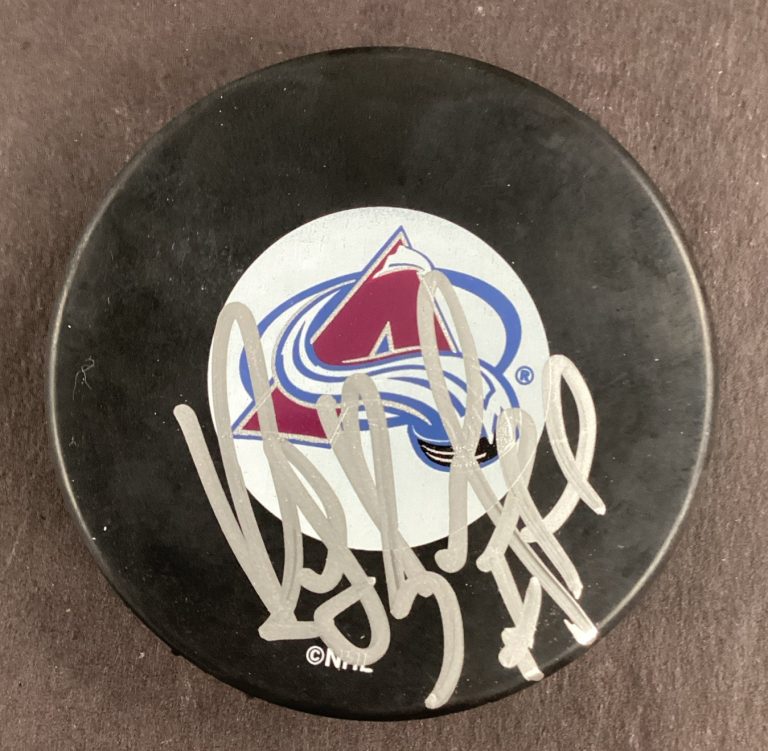 Ray Bourque Signed Hockey Puck NHL HOF Colorado Avalanche Autograph TPG