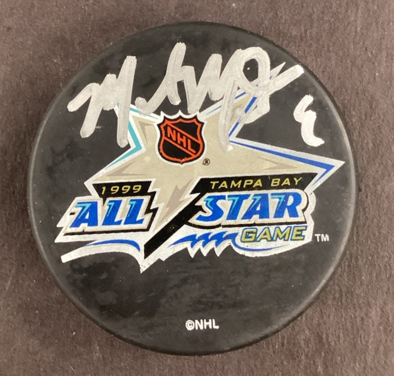 Mike Modano Signed Hockey NHL Puck 1999 Tampa Bay All-Star Game HOF Auto TPG