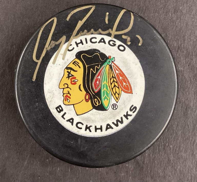 Jeremy Roenick Signed Hockey Puck NHL Chicago Blackhawks HOF Autograph TPG #2