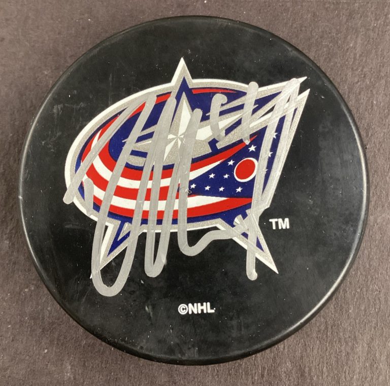 Rick Nash Signed Hockey Puck NHL Columbus Blue Jackets Autograph TPG #2