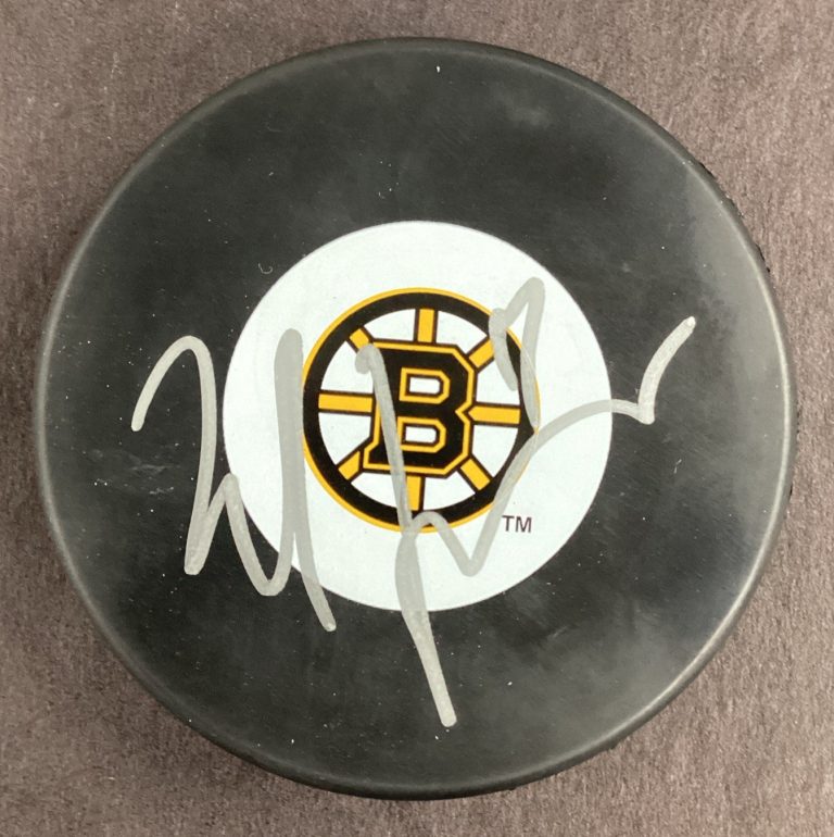 Milan Lucic Signed Hockey Puck NHL Boston Bruins Autograph JSA