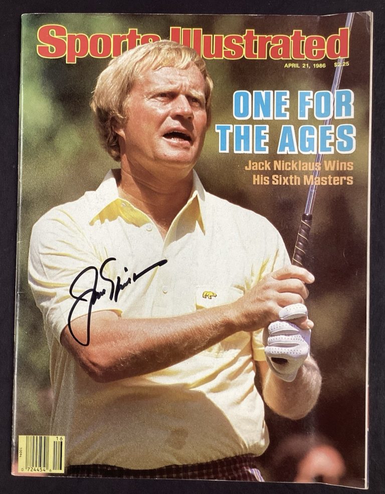 Jack Nicklaus Signed Sports Illustrated 4/21/86 No Label Golf HOF PGA Master JSA