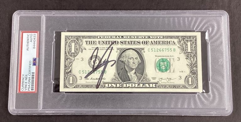 Vince Neil Signed Currency $1 Bill Motley Crue Singer Autograph HOF PSA/DNA