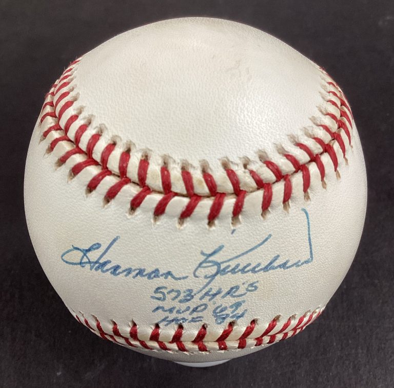 Harmon Killebrew Signed Baseball Minnesota Twins HOF STATS Inscr Autograph JSA