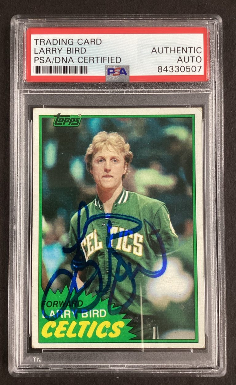 Larry Bird Signed 1981 Topps #4 Basketball Card Celtics Autograph HOF PSA/DNA