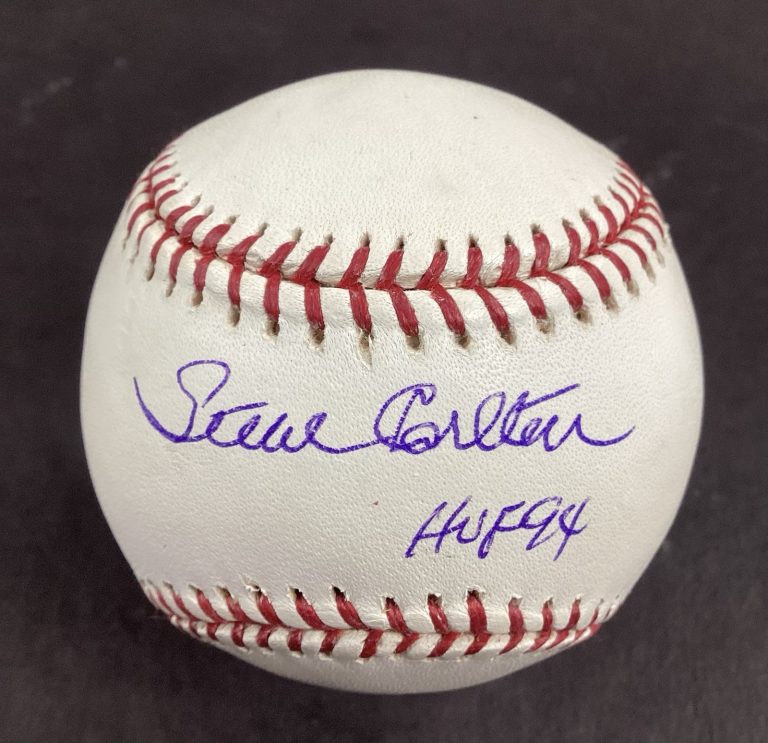 Steve Carlton Signed Baseball OMLB Philadelphia Phillies HOF 94 Insc Auto JSA #1