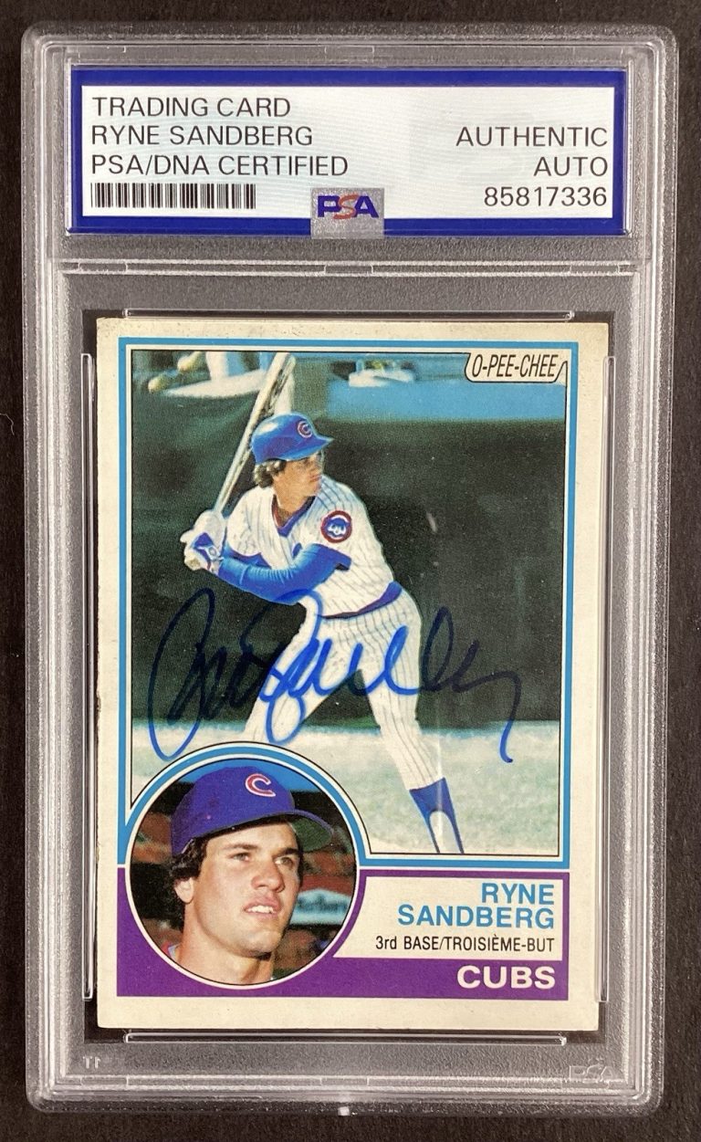 Ryne Sandberg Signed 1983 O-Pee-Chee #83 Baseball Card RC HOF Autograph PSA/DNA
