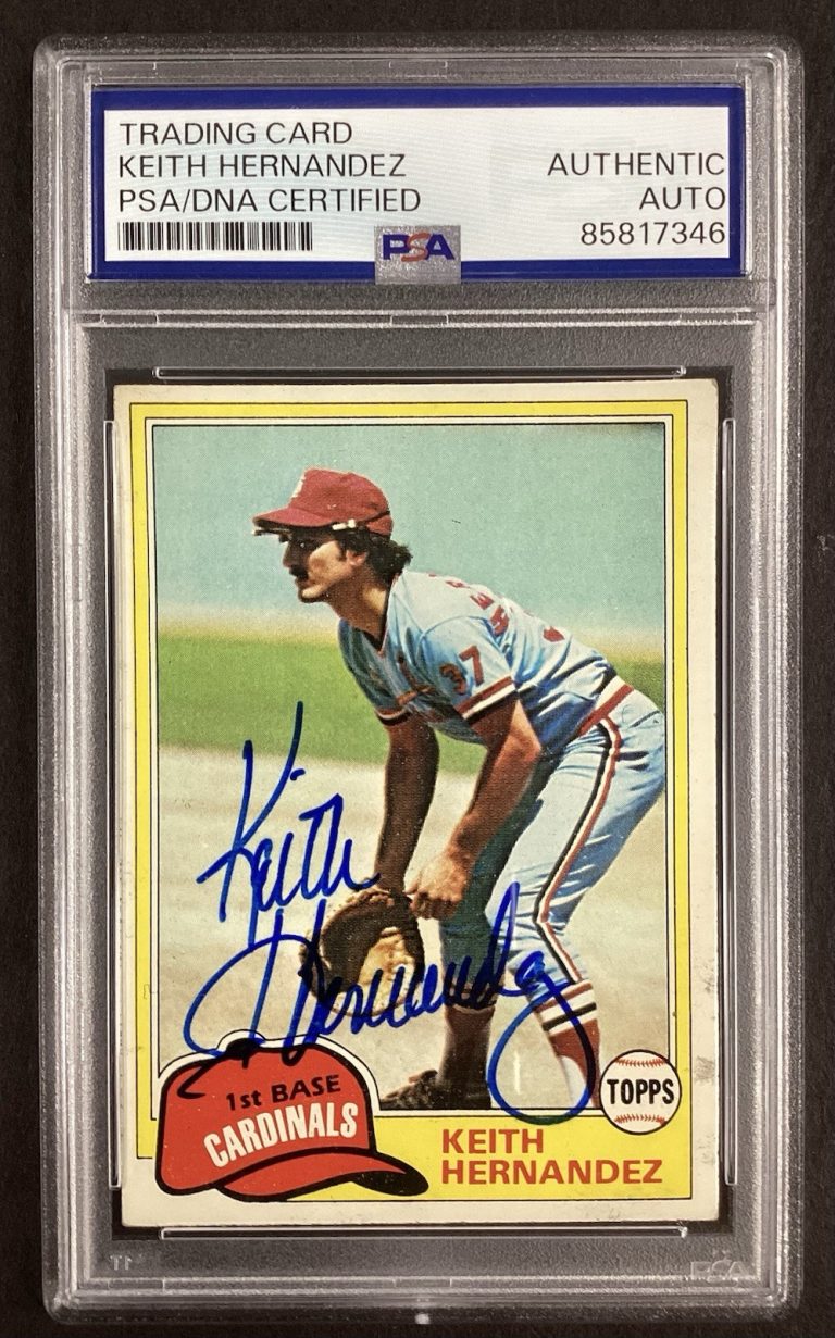 Keith Hernandez Signed 1981 Topps #420 Baseball Card Cardinals Autograph PSA/DNA