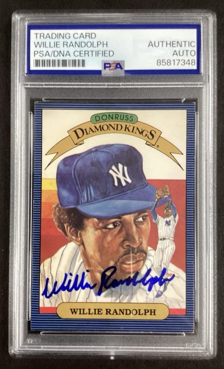 Willie Randolph Signed 1985 Donruss Diamond Kings #16 Baseball Card Auto PSA/DNA