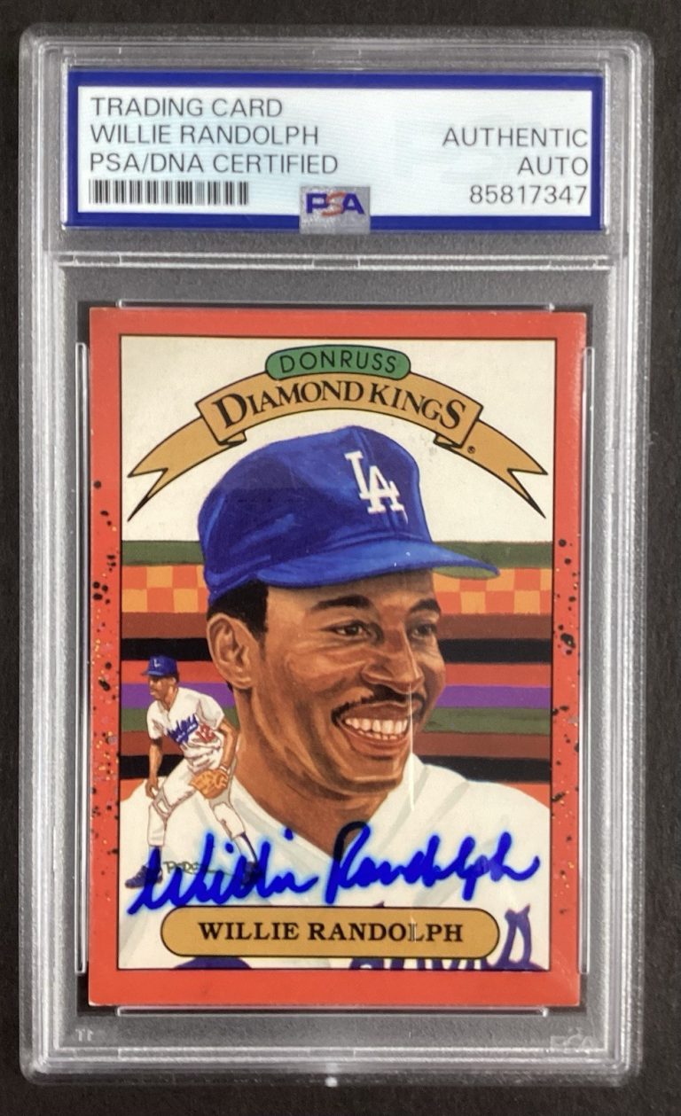 Willie Randolph Signed 1989 Donruss Diamond Kings #19 Baseball Card Auto PSA/DNA