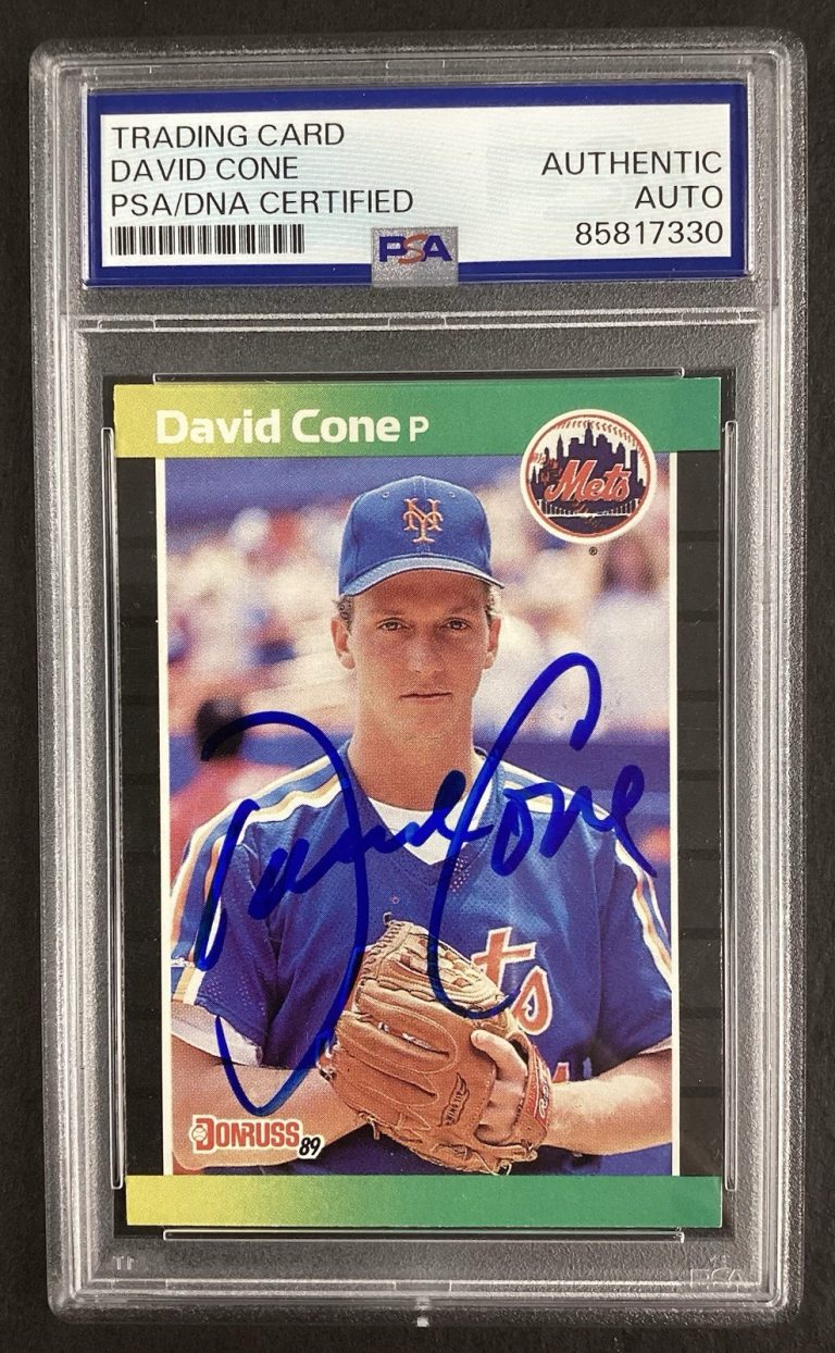 David Cone Signed 1989 Donruss #388 Baseball Card NY Mets Pitcher Auto PSA/DNA
