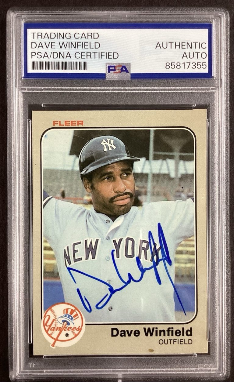 Dave Winfield Signed 1983 Fleer #398 Baseball Card HOF Autograph PSA/DNA