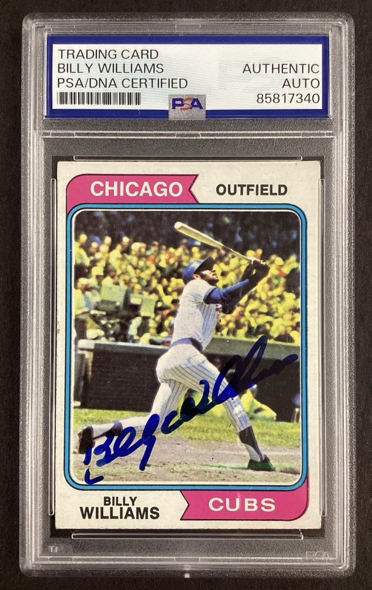 Billy Williams Signed 1974 Topps #110 Baseball Card HOF Cubs Autograph PSA/DNA