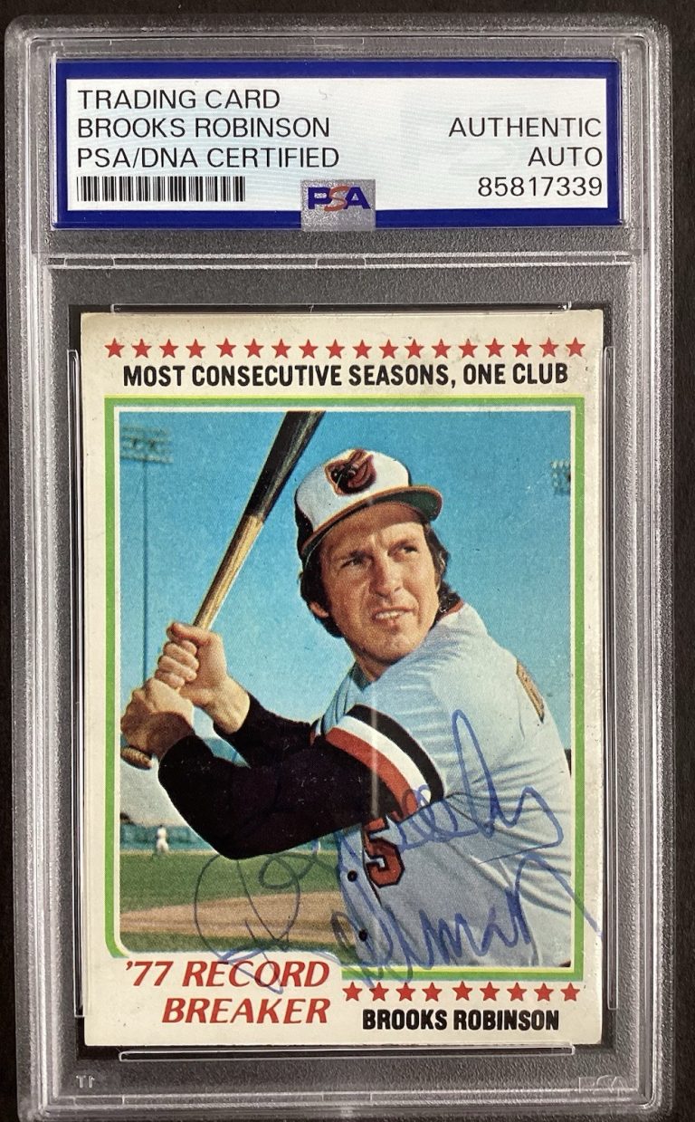 Brooks Robinson Signed 1978 Topps #4 Baseball Card Orioles HOF Autograph PSA/DNA