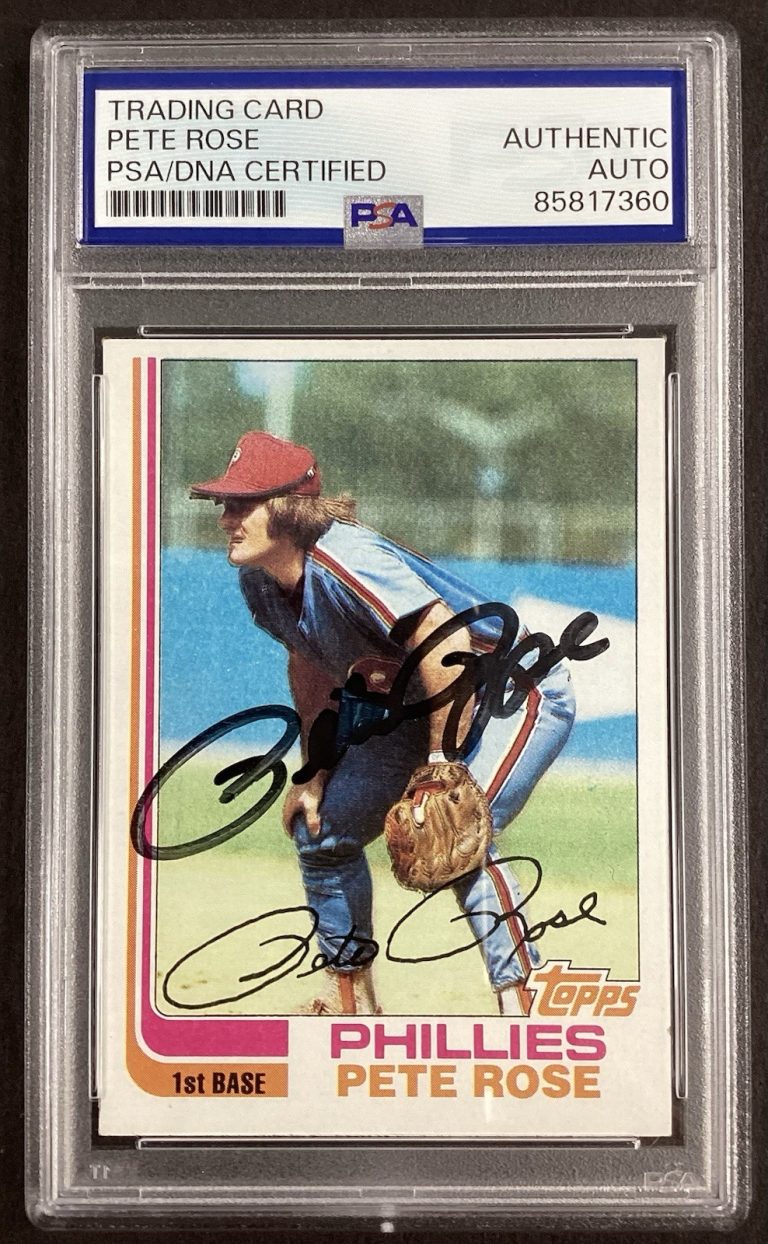 Pete Rose Signed 1982 Topps #780 Baseball Card Phillies Autograph PSA/DNA