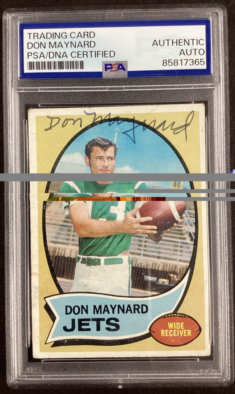 Don Maynard Signed 1970 Topps #254 Card NY Jets Football Auto PSA/DNA