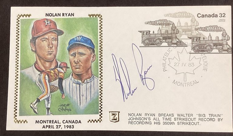 Nolan Ryan Signed Gateway Cachet Z Silk Envelope FDC 1983 Astros Auto HOF TPG #2