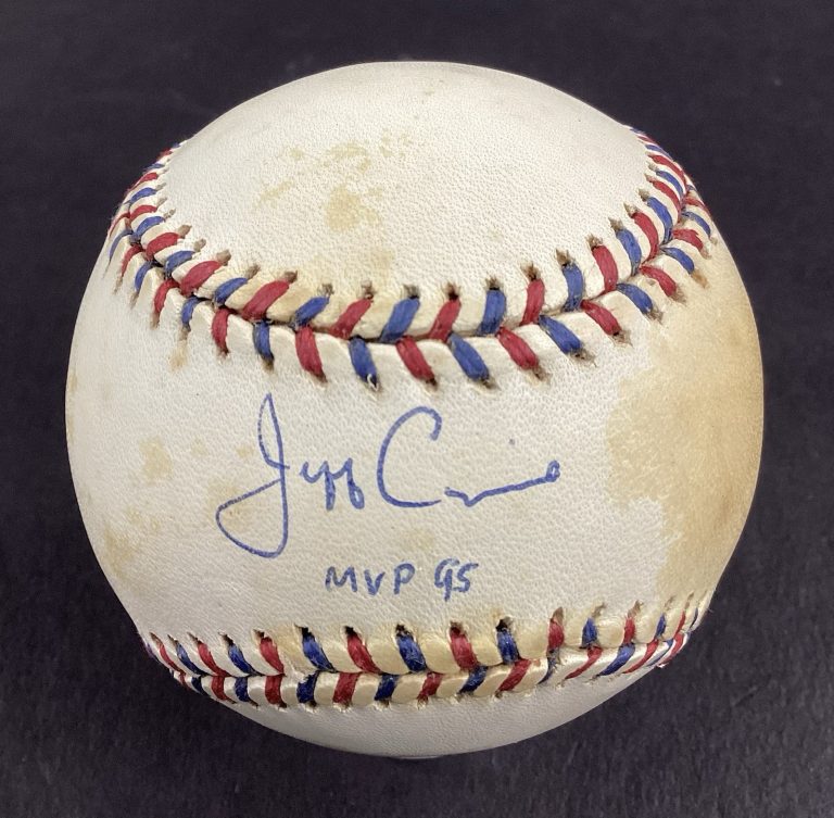 Jeff Conine Signed Baseball Rawlings OMLB 95 All Star MVP Inscr Auto TPG #2