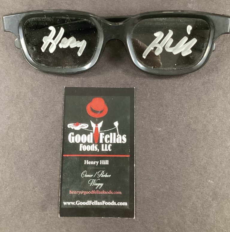 Henry Hill Signed Sunglasses Goodfellas Gangster Mafia Robert DeNiro Auto TPG