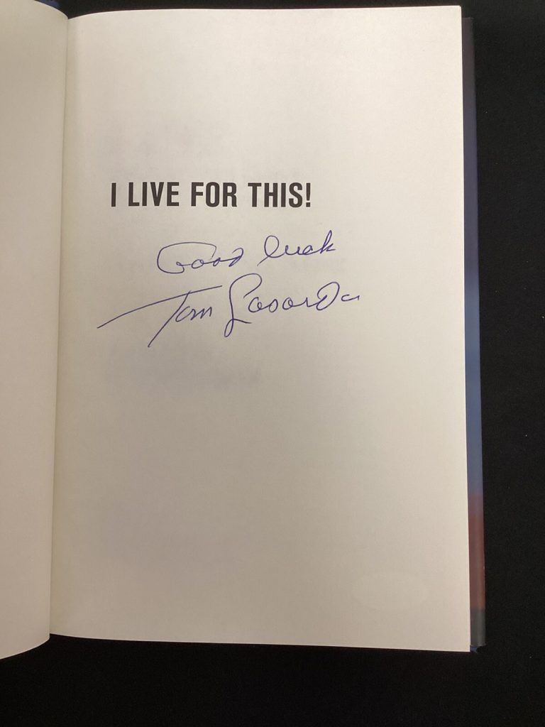 Tommy Lasorda Signed Book I Live For This HCB Baseball Dodgers HOF Autograph JSA