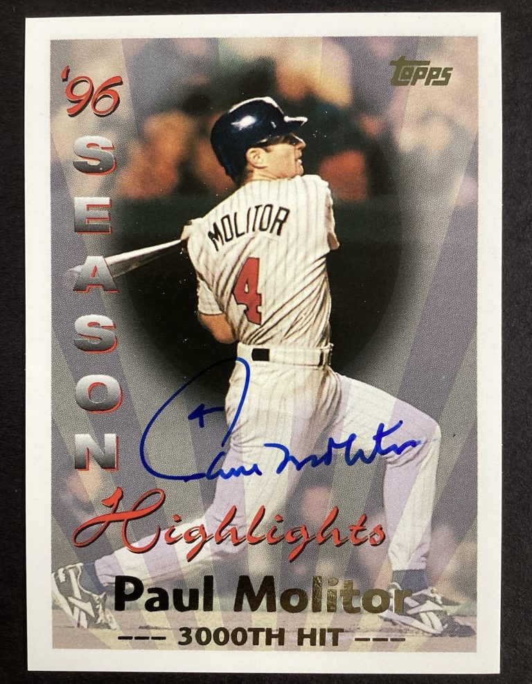 Paul Molitor Signed 1997 Topps #463 Autograph Baseball Card Brewers HOF TPG