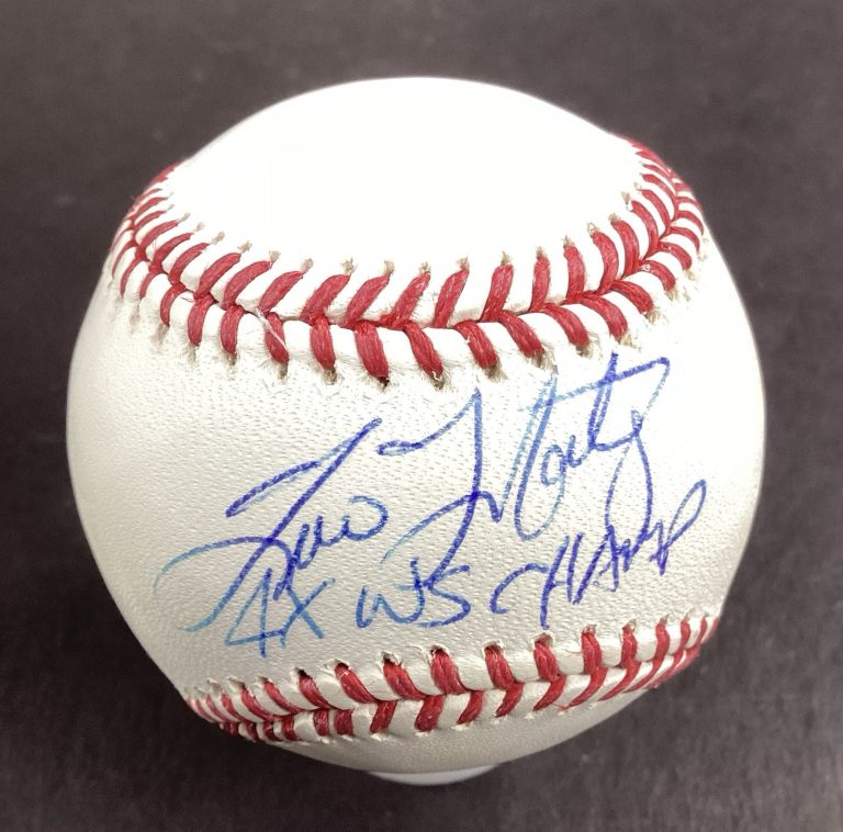 Tino Martinez Signed Baseball Selig Yankees Autograph 4x WSC Inscription PSA/DNA