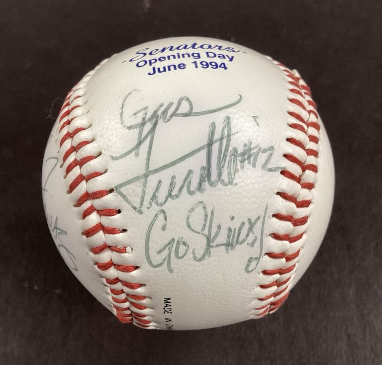 Gus Frerotte John Friesz Signed Baseball Redskins Football Autograph Inscr TPG