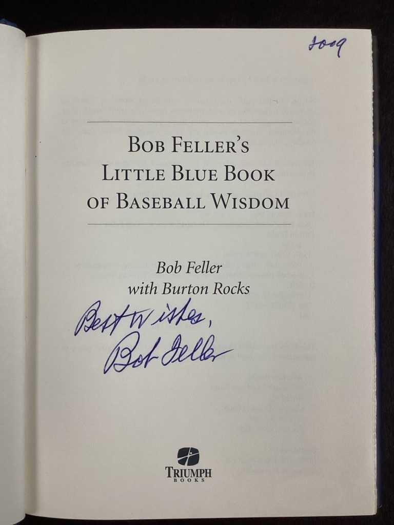 Bob Feller Signed Book Little Black Book HCB Cleveland Indians HOF Autograph JSA