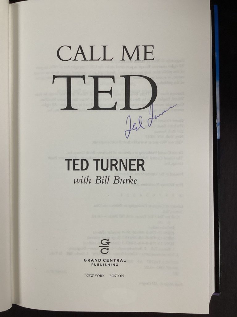 Ted Turner Signed Book Call Me Ted HCB Atlanta Braves CNN  Autograph JSA