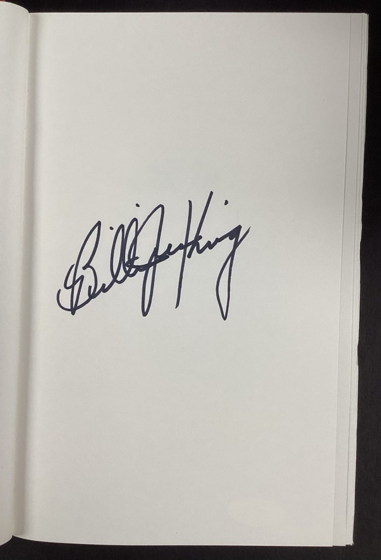 Billie Jean King Signed Book All In Tennis Major Autograph Autobiography HOF JSA