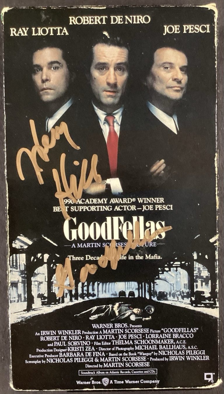 Henry Hill Signed VCR Goodfellas Gangster DeNiro Mafia Inscription Autograph JSA