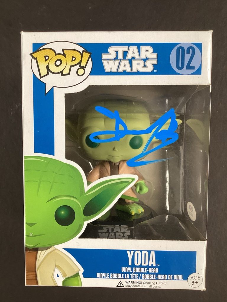 Deep Roy Signed Funko Pop Star Wars Yoda #02 PSA/DNA RARE