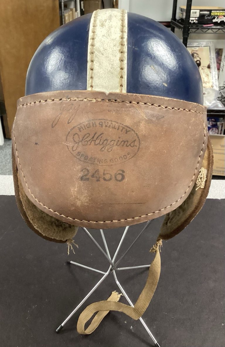 Vintage JC Higgins Leather Antique Football Helmet Hard Shell 1930 Wings Style