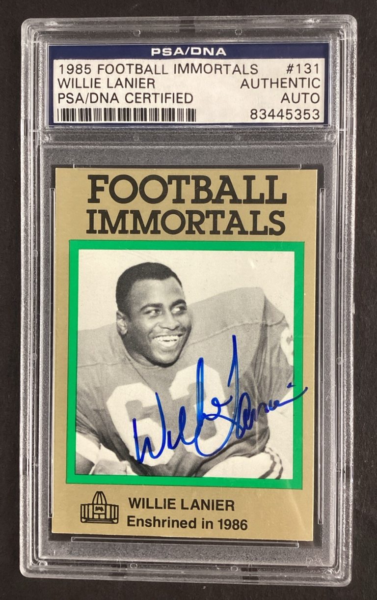Willie Lanier Signed 1985 Football Immortals Card #131 Chiefs Autograph PSA/DNA
