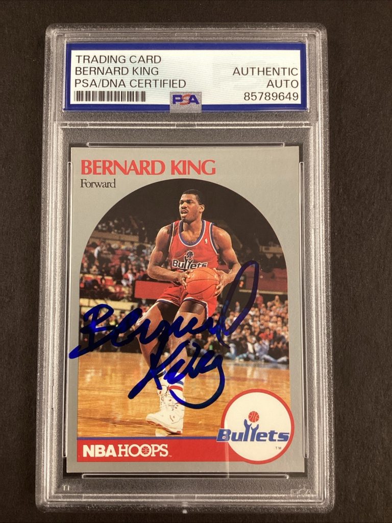 Bernard King Signed 1990 NBA Hoops #300 Card Knicks Basketball Auto PSA/DNA #2