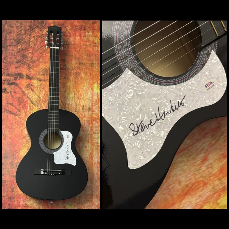 PSA Genesis Band Guitarist STEVE HACKETT Signed Acoustic Guitar PROOF COA