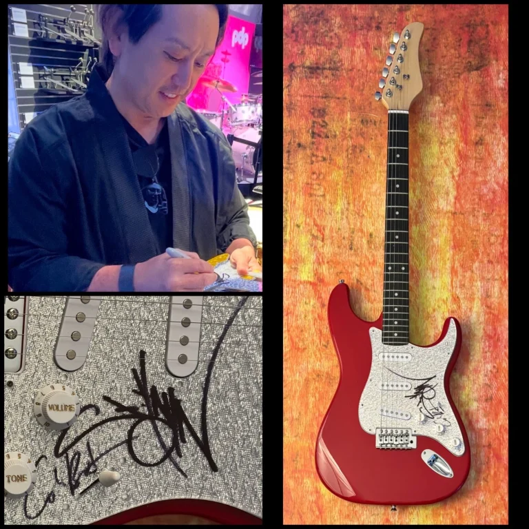 GFA Joe Hahn & Colin Brittian LINKIN PARK Band Signed Electric Guitar COA