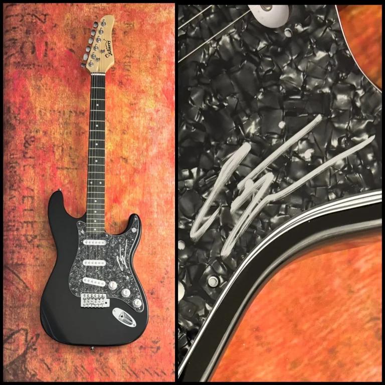 GFA Breaking Benjamin Drummer BRIAN MEDEIROS Signed Electric Guitar COA