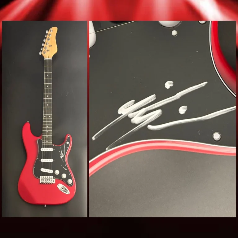 GFA Breaking Benjamin Drummer BRIAN MEDEIROS Signed Electric Guitar COA
