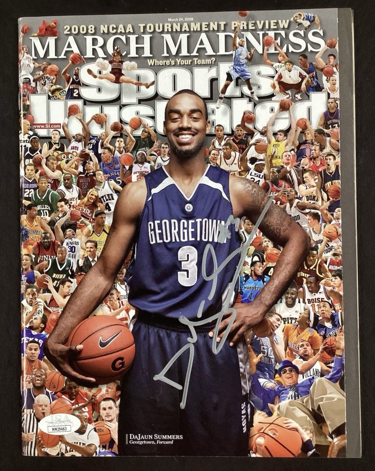 DaJuan Summers Signed Sports Illustrated 3/24/08 No Label Hoyas Autograph JSA