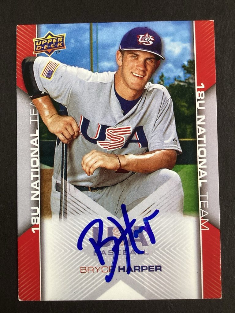 2009-10 Upper Deck USA Baseball Bryce Harper 18U National Team Autograph Signed