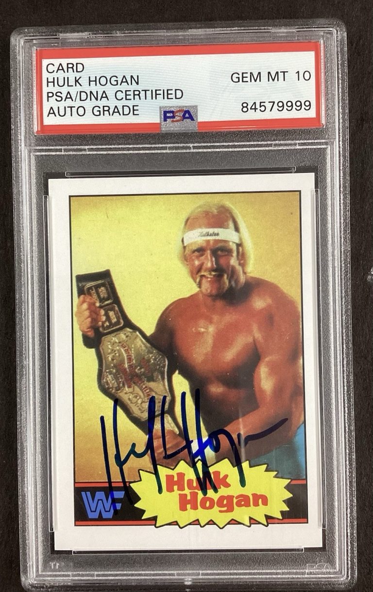 Hulk Hogan Signed 1985 Topps Card RP Wrestling Auto HOF PSA/DNA GEM MT 10