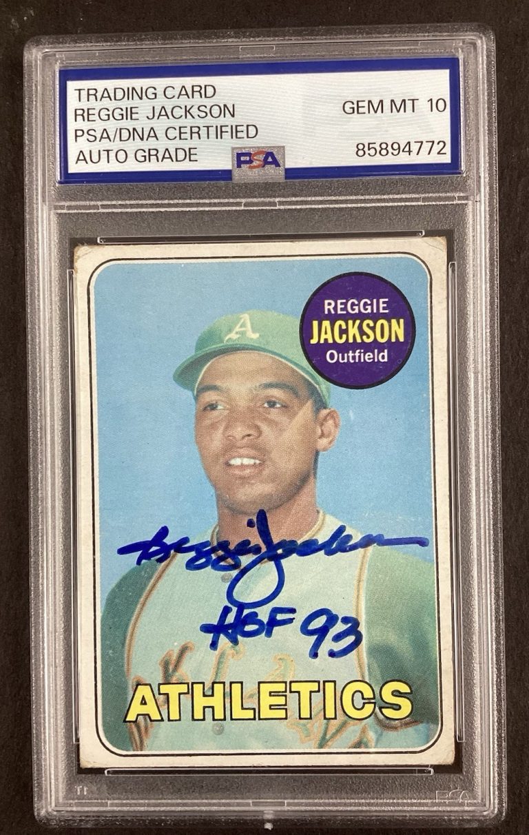 Reggie Jackson Signed 1969 Topps #260 Baseball Card HOF Autograph PSA/DNA GEM 10