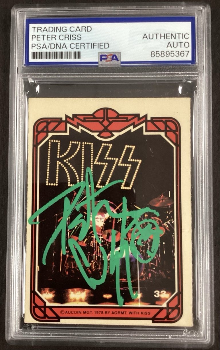 Peter Criss Signed 1978 Donruss #32 Trading Card KISS Autograph PSA/DNA