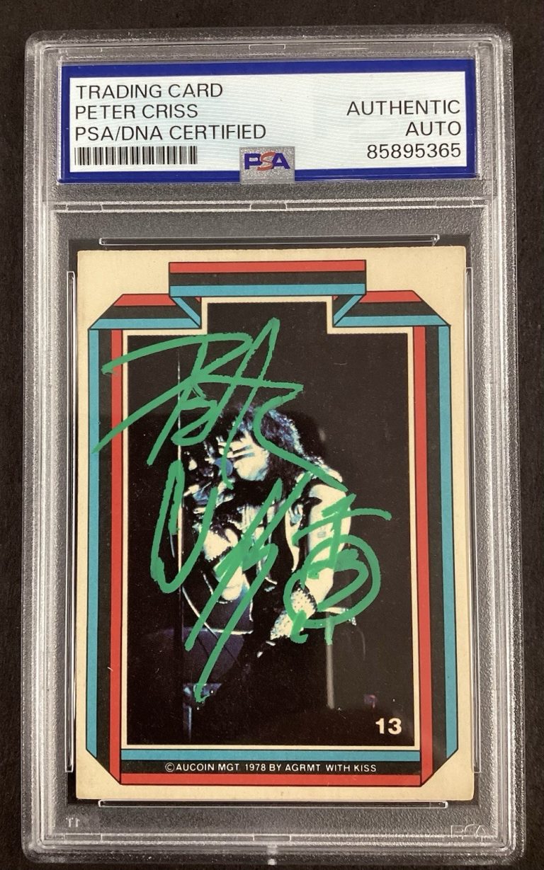 Peter Criss Signed 1978 Donruss #13 Trading Card KISS Autograph PSA/DNA