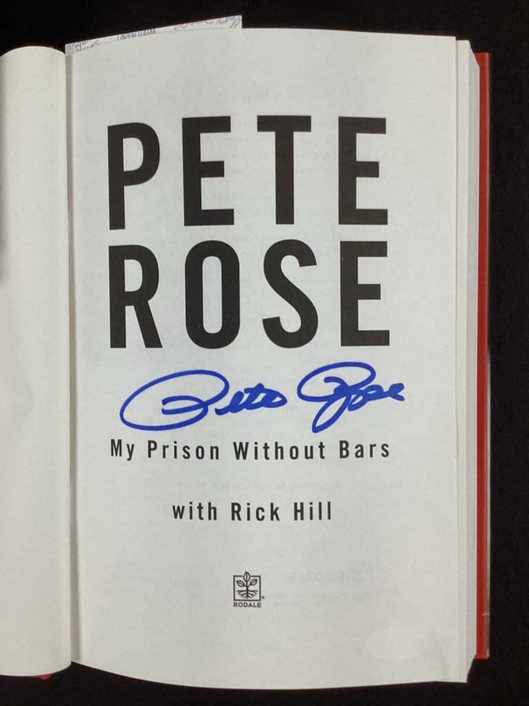 Pete Rose Signed Book My Prison Without Bars Baseball Reds Autograph JSA